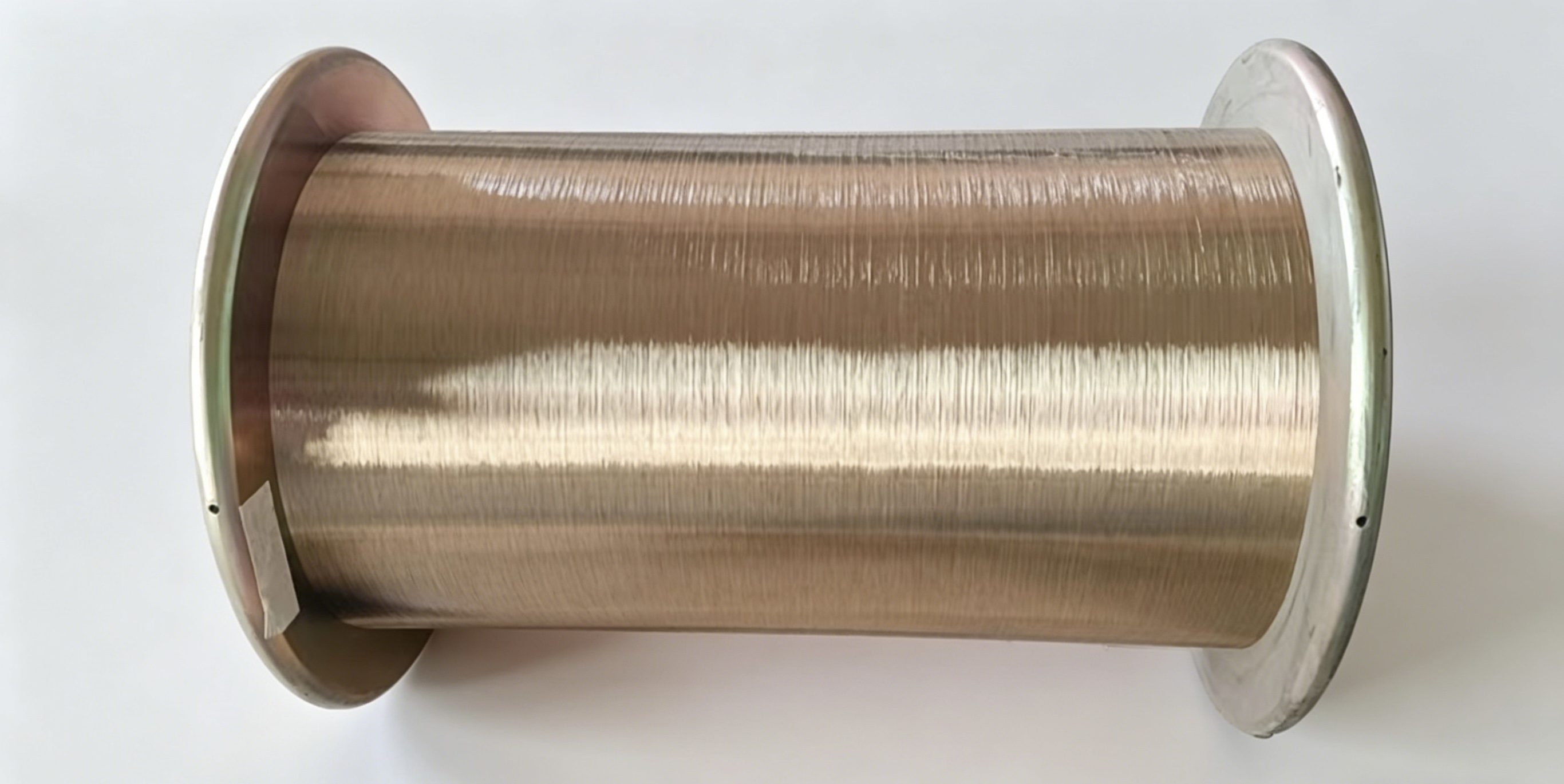 Diamond cutting wire spool side view